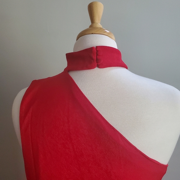 INC INTERNATIONAL CONCEPTS ONE-SHOULDER  MOCK NECK TOP - Picture 6 of 7